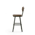 thumbnail image 3 of Amisco Ferguson 30 In. Swivel Bar Stool - Light Brown Distressed Wood / Dark Grey Metal, 3 of 7