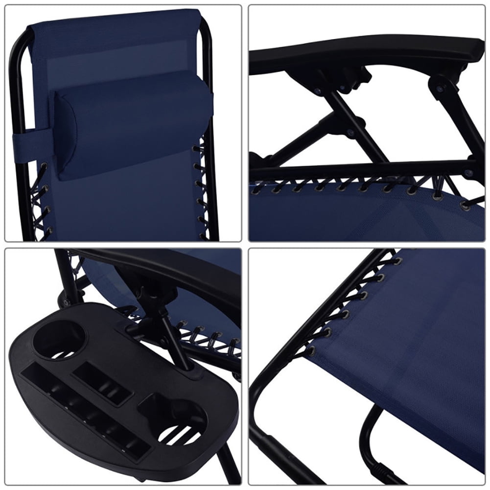 Aimee Lii Outdoor Folding Zero Gravity Reclining Lounge Chair, Folding Patio Chairs, Blue Aimee Lii Outdoor Folding Zero Gravity Reclining Lounge Chair, Folding Patio Chairs, Blue