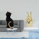 thumbnail image 2 of Figura de escritorio,Estatua de gato,linda estantería,escritorio,decoración del hogar,Escultura de estatua,Estatuas y figuras con gestos de los dedos de la mano,Esculturas de mano creativas y, 2 of 8