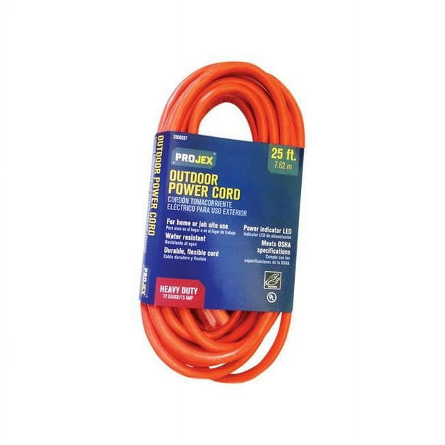 Projex 3506037 Indoor & Outdoor 25 ft. Orange Extension Cord