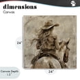 thumbnail image 4 of Stupell Industries Modern Windblown Cowgirl on Horseback Canvas Art, 24 x 24, by Marta Wiley, 4 of 8