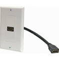 thumbnail image 2 of Steren HDMI 1-Port Pigtail Decorator White Wall Plate, 2 of 2