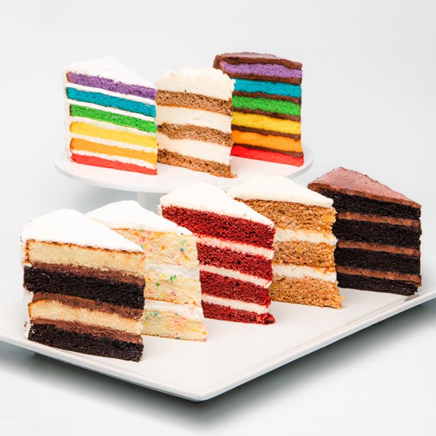 Carlo's Bakery Cake Slice Sampler (8x Slices) Exquisite Variety of