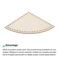 thumbnail image 3 of 2 Pcs Wooden Basket Bottoms Fan-shaped Base Wood Color Pad for DIY Knitting Crochet Bag Weaving Decoration, 3 of 5