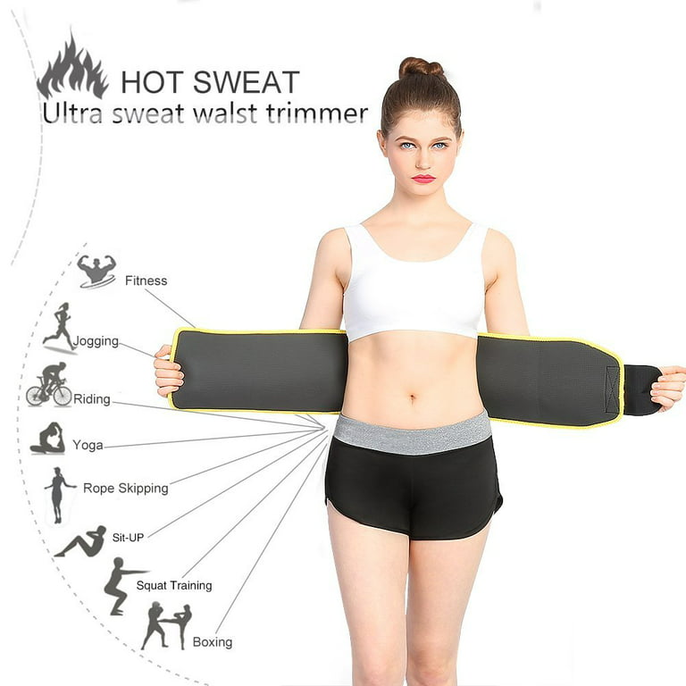 Yosoo Waist Trimmer Belt, Neoprene Waist Sweat Band for Slimmer Water  Weight Loss Mobile Sauna Tummy Tuck Belts Strengthen Tummy Abs During  Exercising