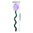 thumbnail image 2 of PRETXORVE Colorful Transparent Glass Coffee and Dessert Spoons Arched Wave Handles High-Profile Flatware, 2 of 6