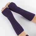 thumbnail image 2 of Yoyauz Women's Long Fingerless Gloves Arm Warm Knit Thumbhole Stretch, 2 of 4