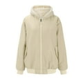 thumbnail image 6 of JFGHDG Fleece Jacket Fur Jackets for Women Fluffy Jacket Lightweight Jacket for Women Shackets for Women 2025 Womens Jackets Casual Long Winter Coats for Women Beige L, 6 of 8