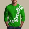 thumbnail image 4 of Men's Button-Down Contrast Raglan 3/4 Sleeve Top Green A 2XL, 4 of 7