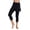 Black, variant on Womens Athletic Yoga Skort, High Waisted Tennis Culottes, Comfortable Cropped Sports Pants For Fitness