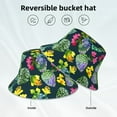 thumbnail image 5 of Naloa Watercolor Cactuses Reflective Double-Sided Bucket Hat, Sun Hat, Soft and Breathable for Gardening, Beaching, Camping, Hiking, Fishing, 5 of 9