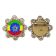 thumbnail image 1 of Lapiz de dibujo rayas Ethiopia flag Broche de flores, regalo de joyería para mujeres y niñas Unbranded M, 1 of 3