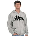 thumbnail image 3 of Mr Husband To Be Newlywed Groom Zip Hoodie Sweatshirt Men Brisco Brands X, 3 of 6