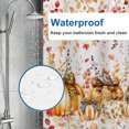 thumbnail image 4 of Thanksgiving Fall Harvest Shower Curtain Set, 72" x 72" Waterproof Polyester Bathroom Curtain with 12 Hooks, Rustic Farmhouse Leopard-Print Pumpkin Vintage Home Decor for Restroom, 4 of 7