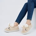 thumbnail image 7 of Ecetana Womens Fuzzy Slippers 3D Rabbit Closed Back Slippers Fluffy Non-Slip Indoor Warm House Slippers for Women, 7 of 7
