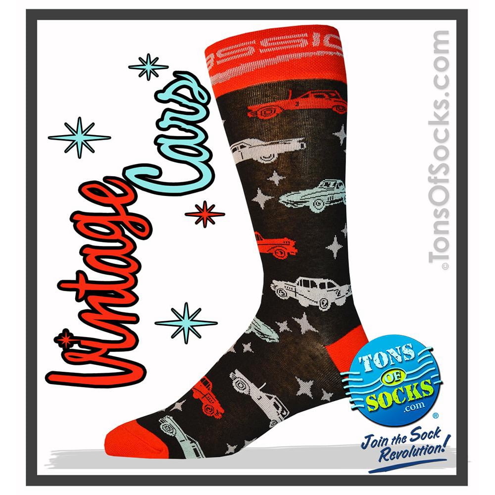Foot Traffic - Men's Vintage Cars Socks - Walmart.com - Walmart.com