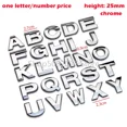 thumbnail image 3 of Emblema de metal para el maletero, guardabarros, placa de identificación, logotipo, bricolaje, 26 letras y 10 números, 25 mm y 30 mm, para todos los coches, 3 of 5