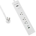 thumbnail image 1 of Recessed 3-Outlet PD20w Surge Protector Power Socket with 1 PD20W + 1 QC3.0 Ports, 6Ft, 1 of 6