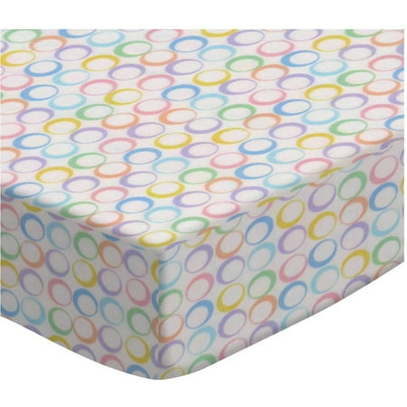 SheetWorld Fitted Oval (Stokke Mini) - Pastel Colorful Rings Woven SheetWorld Fitted Oval (Stokke Mini) - Pastel Colorful Rings Woven
