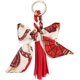 thumbnail image 1 of 2 llaveros con borlas y lazo de seda roja para bolso, decoración para mujer y niña., 1 of 9