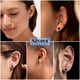 thumbnail image 4 of Pendientes redondos negros Silvora con Circonia cúbica brillante AAA joyas para niños y niñas, 4 of 8