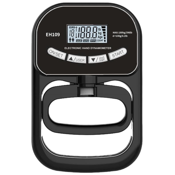Medidor Entrenamiento Mano Hand Meder Strifering Strenge Dinamómetro Digital Dynamómetro USB Pantalla LCD Recargable Batería para Uso La Escuela en Casa