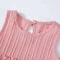 thumbnail image 5 of Fozruso 2 Piece Outfit Sets Summer Girls Outfits Toddler Casual Sleeveless Ruffled Shorts Set For 9 Months 6 Years Old ComFortable Playwear Everyday Wear,9-12 Months(Pink), 5 of 6