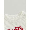 thumbnail image 5 of Toddler Baby Boy Girl Christmas Knit Sweater Letter Embroidery Long Sleeve Sweater Pullover Warm Fall Winter Top Clothes, 5 of 8