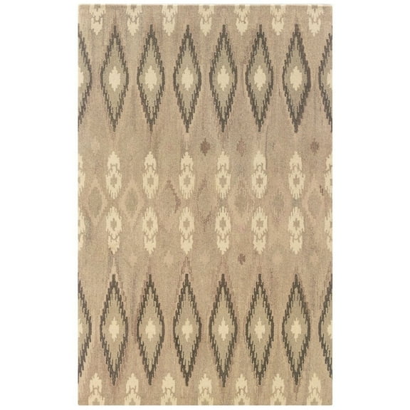 Oriental Weavers Anastasia Hand-made Wool Area Rug - 68001 - 8' x 10' - in Beige/ Ivory - Vintage Bohemian Style, Hand-Made Wool Rugs, Dining, Living Room Rug