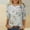 Gray, variant on ALLLIST 3/4 Sleeve Womens Tops Holiday Crew Neck T-Shirts Trendy Pink Floral Shirts Tops for Ladies