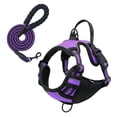 thumbnail image 2 of No Pull Dog Harness with Free Heavy Duty Leash, Adjustable Soft Padded Dog Vest, No-Choke Oxford Vest for Large Dogs (Purple), 2 of 7