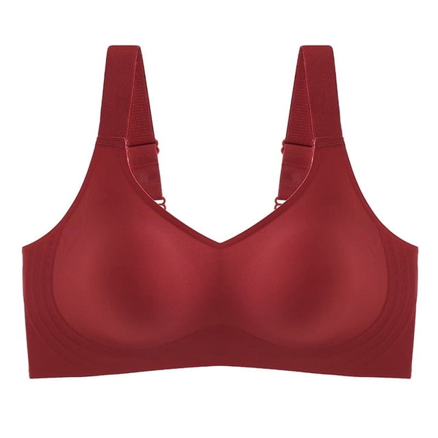 Sujetador deportivo fino ajustable sin aros de una pieza sin costuras para mujer con soporte suave de gelatina de látex