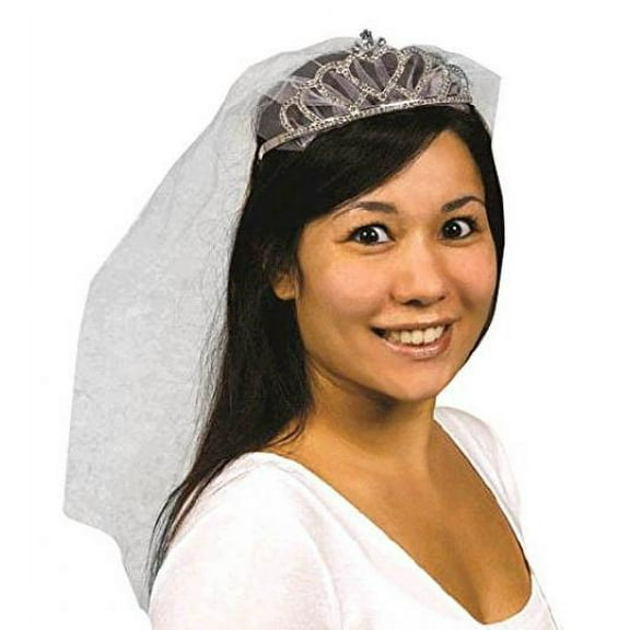 Rhinestone Tiara w/Veil (1 per package)
