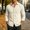 Beige men's long sleeve button down shirt a1, variant on thefmos Men's Long Sleeve Button Down Shirt Fall Winter Spring Casual Basic Collared Top Loose Fit Everyday Wear Office Work Outfits, Dark Gray 2XL