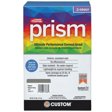 Prism #647 Brown Velvet 17 lb. Ultimate Performance Cement-Based Grout PG64717T - Fast Setting - Perfect for Pools and Wet Areas - Equal to 25 lbs Traditional Sanded Grout