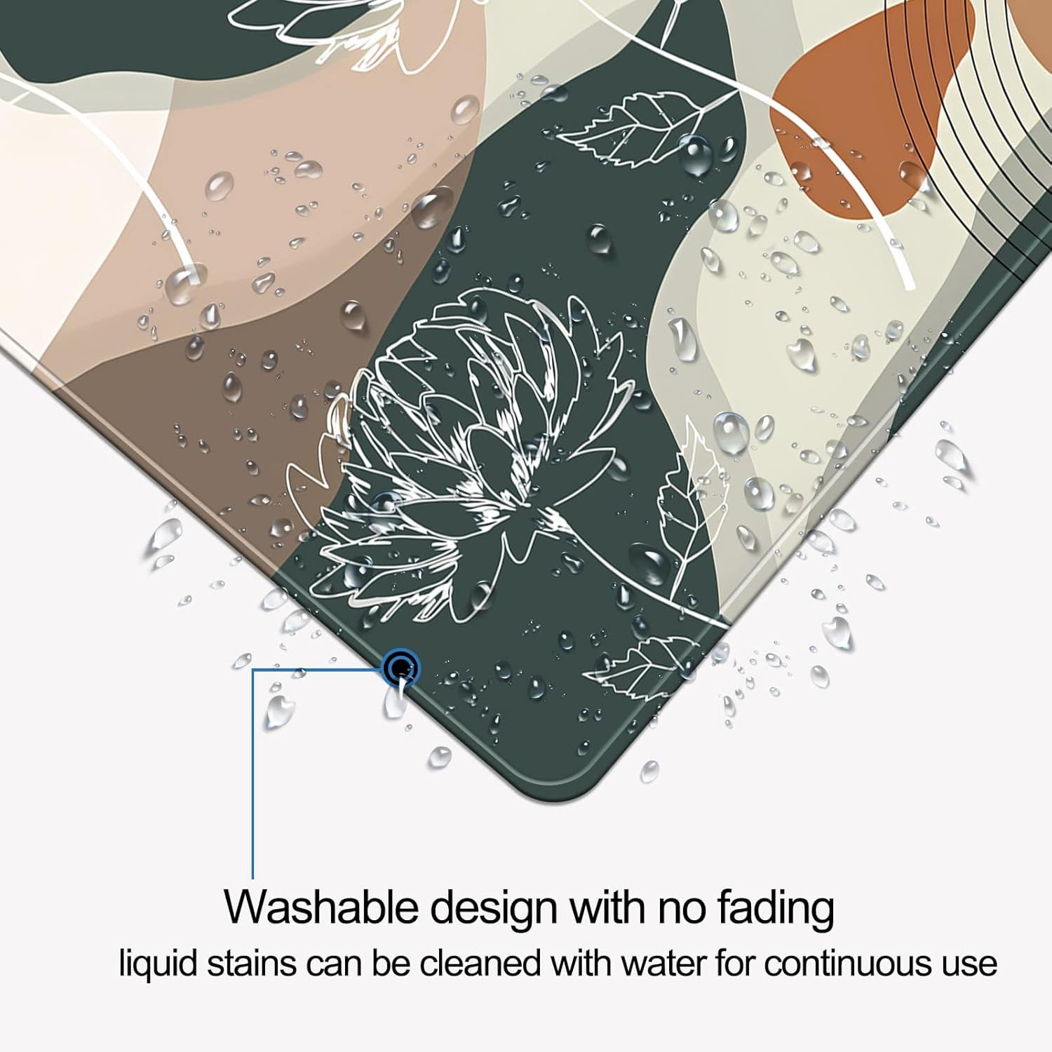Abstract Art Aesthetic Mouse Pad Small Chic Boho Computer and Laptop Women Desk Mat for Home Office Work and Study,11.4x9.8x0.12inch (A21)