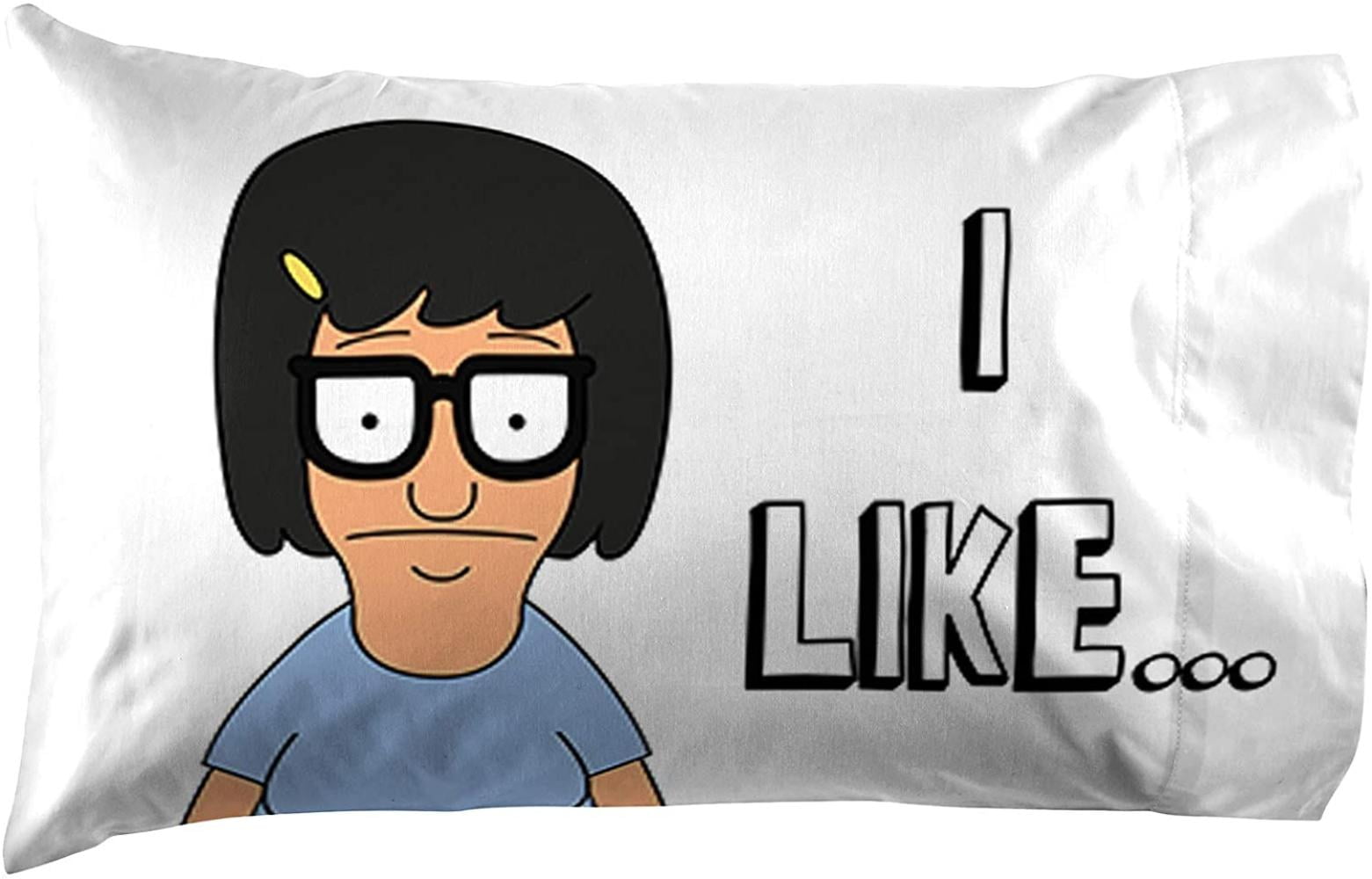 Jay Franco Bobs Burgers Lineart 1 Single Reversible Pillowcase Features The Belcher Family Double-Sided Official Bobs Burgers Product Super Soft Bedding