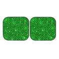 thumbnail image 7 of Kll Green Glitter Windshield Sun Shade 2-Piece Foldable Car Front Window Sunshade For Most Sedans Suv Truck- Large, 7 of 7