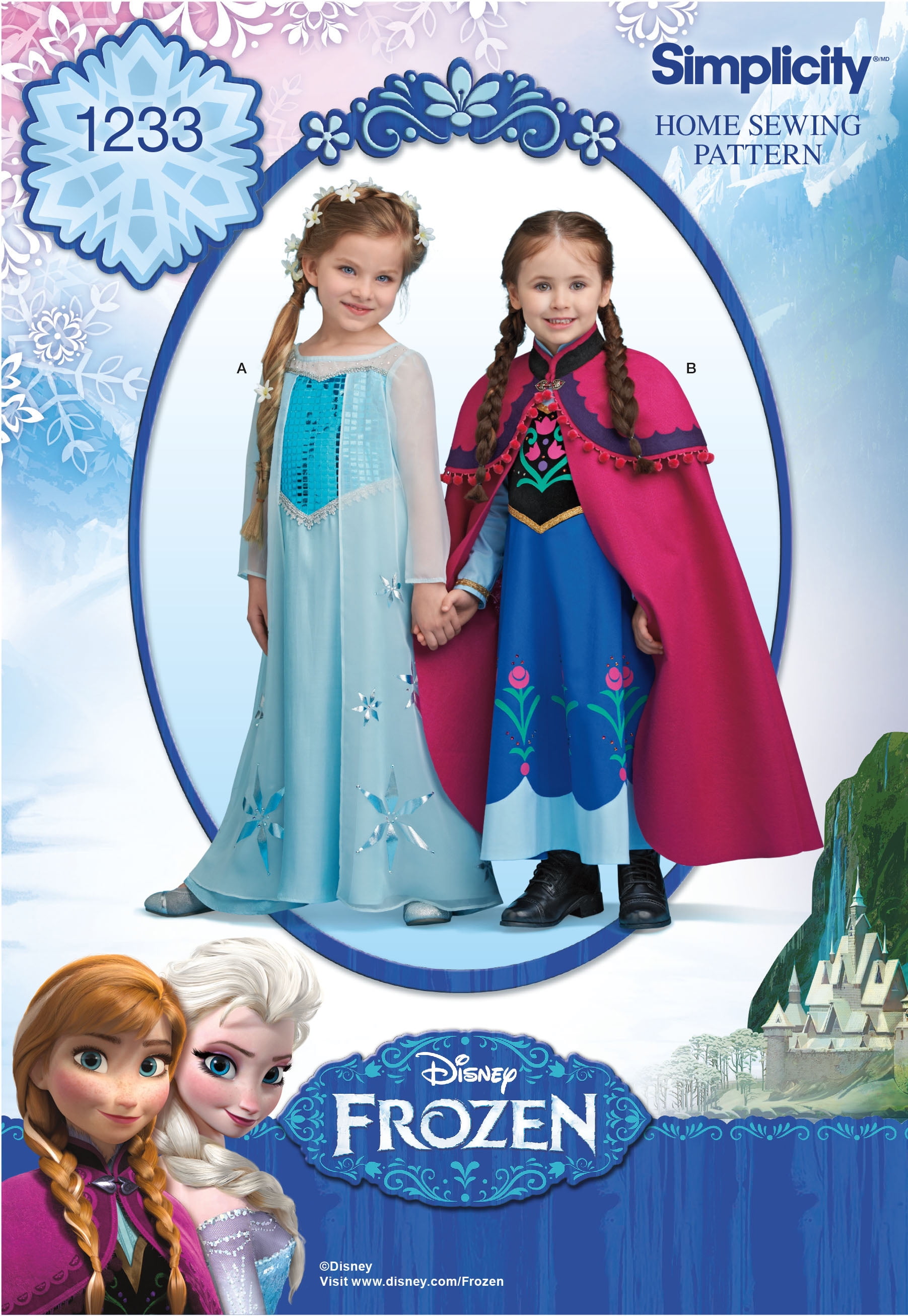 Simplicity Childs' Size 38 Disney Frozen Costume Pattern, 1 Each