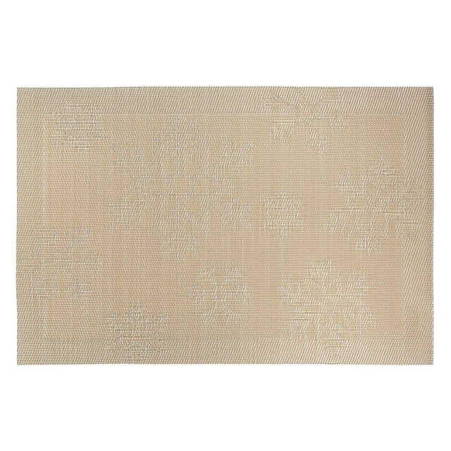 Set de Table en Vinyle (Flocons de Neige) (Doré) - Lot de 12