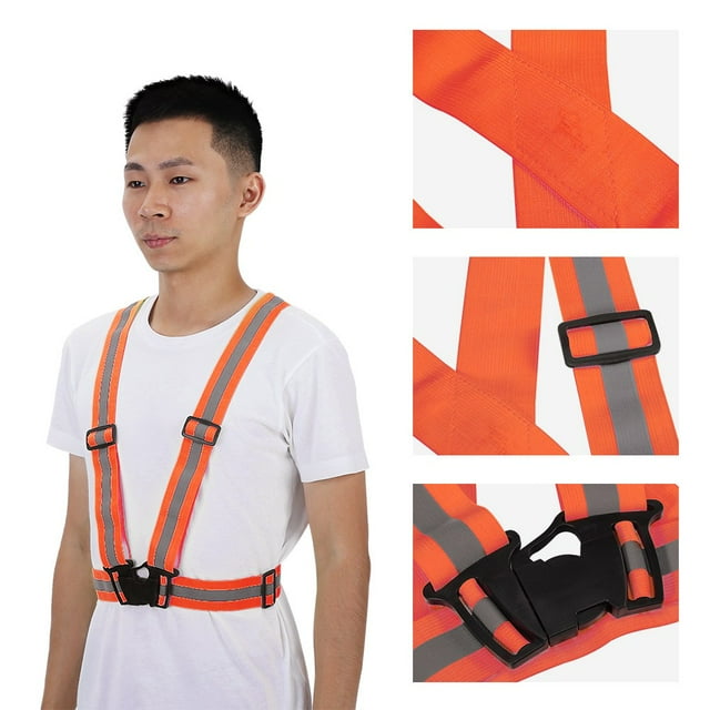 Gilet de Vélo, Ceinture Réfléchissante Réglable 4cm de Large pour la Course de Nuit