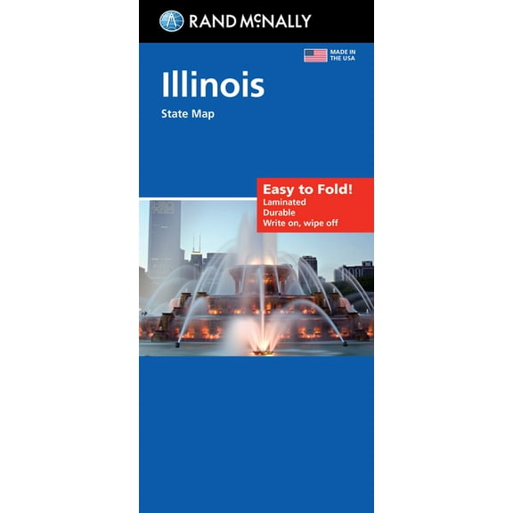 Rand McNally Easy to Fold: Illinois State Laminated Map, (Paperback)
