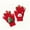 Red, variant on Men and Women's Christmas Gloves Plush Warm Snowman Decoration Winter Outdoor Five Finger Gloves Red One Size