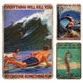 thumbnail image 1 of Placa Metal Vintage Pintura Hierro Rectangular Mar Arte Pared Bar para El 30x40cm, 1 of 9