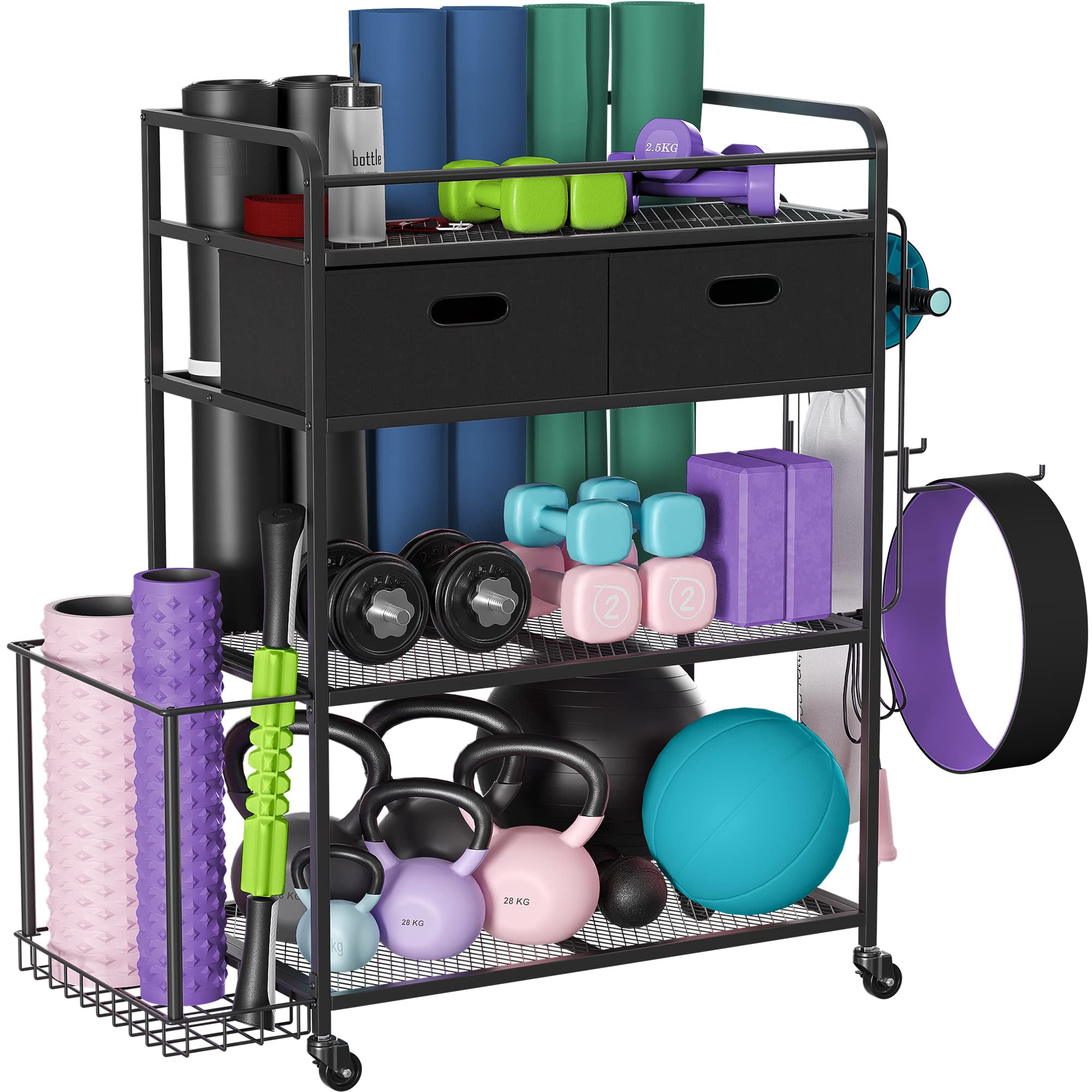 Yesfashion Yoga Mat Storage Racks, Home Gym Storage Rack, Workout
