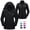 Black, variant on Women's 3-in-1 Snow Ski Jacket Waterproof Windproof Fleece Lined Winter Rain Coats with Hood 4 Pockets Blue M