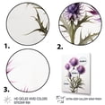 thumbnail image 3 of Designart "Rustic Thistle in Purple and White" Floral Framed Wall Art - Traditional White Thistle Entryway Framed Wall Art, 3 of 6