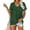 Green, variant on gakvbuo Womens Tops!Women Casual Short Sleeve Flared Sleeves V-Neck Solid Loose T-Shirt Blouse Tops