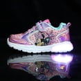 thumbnail image 1 of Zapatos deportivos informales de fondo suave de dibujos animados de Disney para niñas, zapatos para correr a la moda para niñas con iluminación LED, zapatos de 29 plantillas de 19,3 cm Gao Jinjia LED, 1 of 2