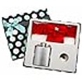 thumbnail image 2 of 3 Piece Flask Set - Red Garter Belt, 3 oz Flask and Funnel - Front Engravable for Personalized Gift - Stainless Steel, Screw-On Cap, Leakproof - Gift Box Included, 2 of 4
